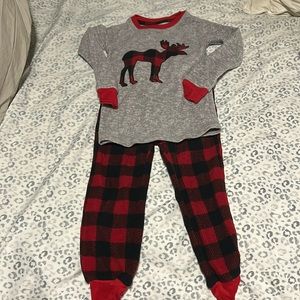 Eddie Bauer Plaid Moose Pajamas - 2T